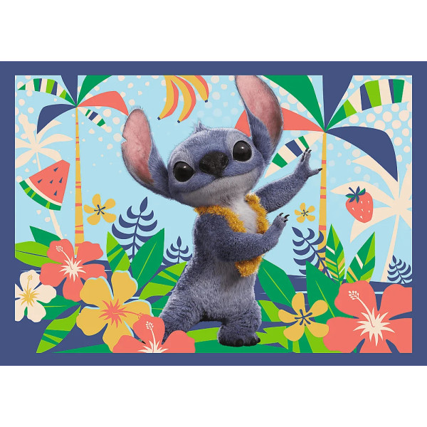 Фото - Пазли (3-4 роки) Trefl 4в1 Disney Stitch The Movie Відпустка на Гаваях (5900511346664)