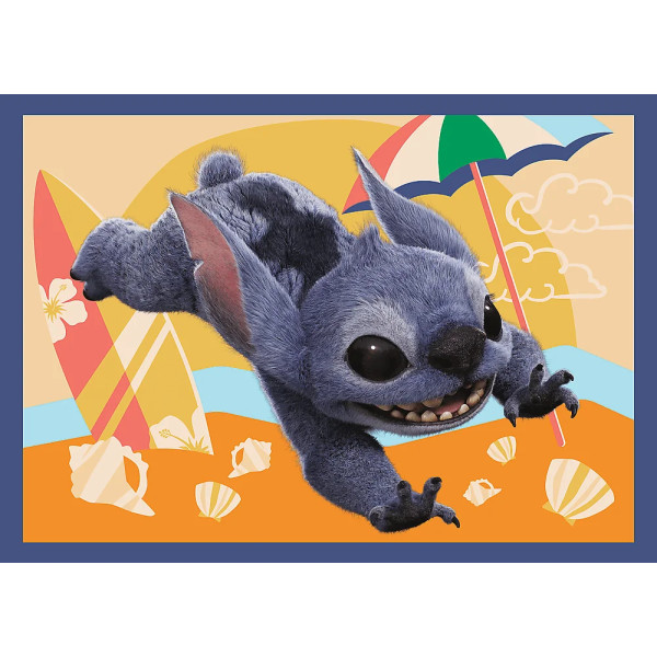 Фото - Пазли (3-4 роки) Trefl 4в1 Disney Stitch The Movie Відпустка на Гаваях (5900511346664)