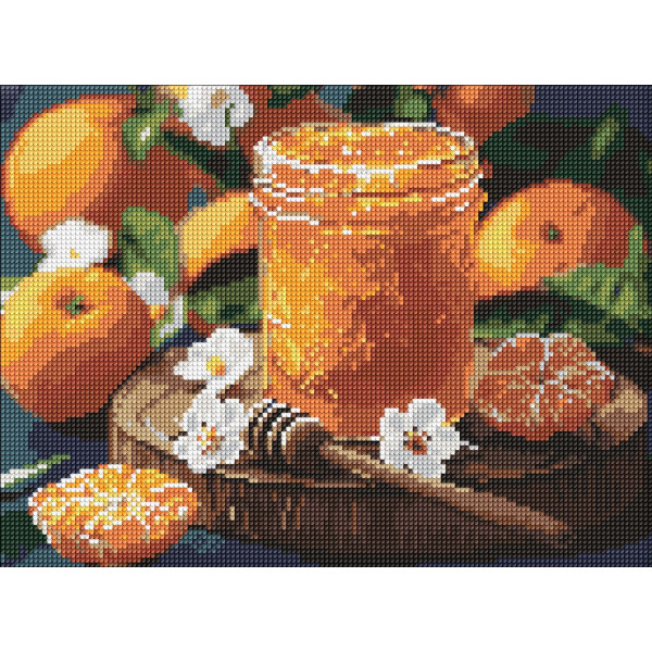 Фото - Алмазний живопис Ideyka Мандаринове варення 30х40 см (AMO8128)