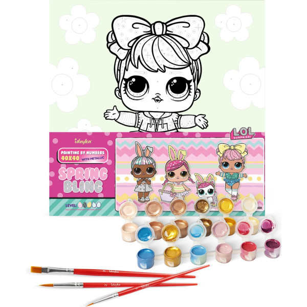 Фото - Картина за номерами Ideyka L.O.L. Surprise! Spring Bling Dawn 40х40 см (KHO1101)