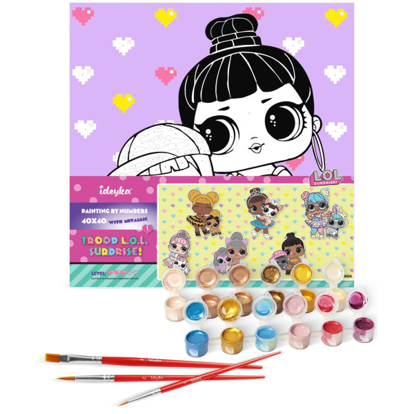 Фото - Картина за номерами Ideyka L.O.L. Surprise! TroopSurprise Honey Bun With Bunny Hun 40х40 см (KHO6292)