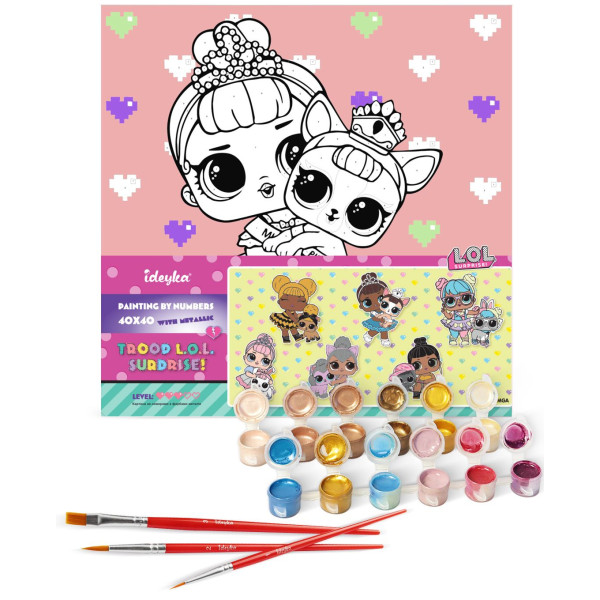 Фото - Картина по номерам Ideyka L.O.L. Surprise! TroopSurprise Miss Baby With Miss Puppy 40х40 см (KHO6291)