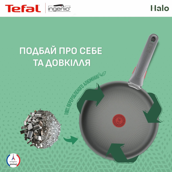 Фото - Набір сковорід зі знімною ручкою Tefal L8019353 Ingenio Halo 3 пр