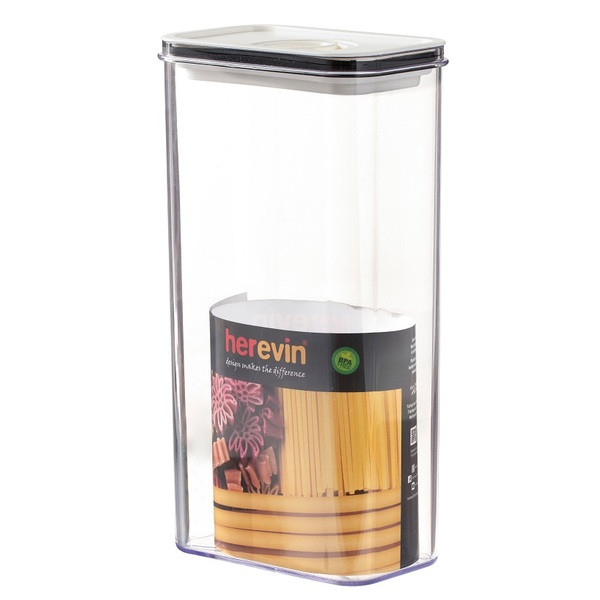 Фото - Емкость для хранения Herevin Canister-Vacuum Lid-White 3 л (161194-004)