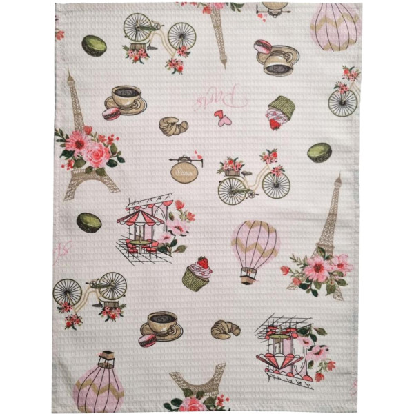 Фото - Рушник кухонний Прованс вафельний PARIS 46х60 cм (040486)
