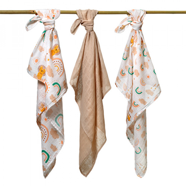 Фото - Набор пеленок BabyOno 3 шт. Сreame (348/08)