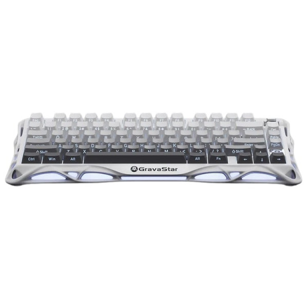 Фото - Клавіатура бездротова ігрова GravaStar Mercury K1 80keys Cheery Pink BT/WL/USB 
White (GSK1_GWHT)