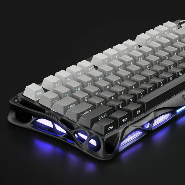 Фото - Клавиатура беспроводная игровая GravaStar Mercury K1 80keys Cheery Pink BT/WL/USB  Black (GSK1_GBLK)