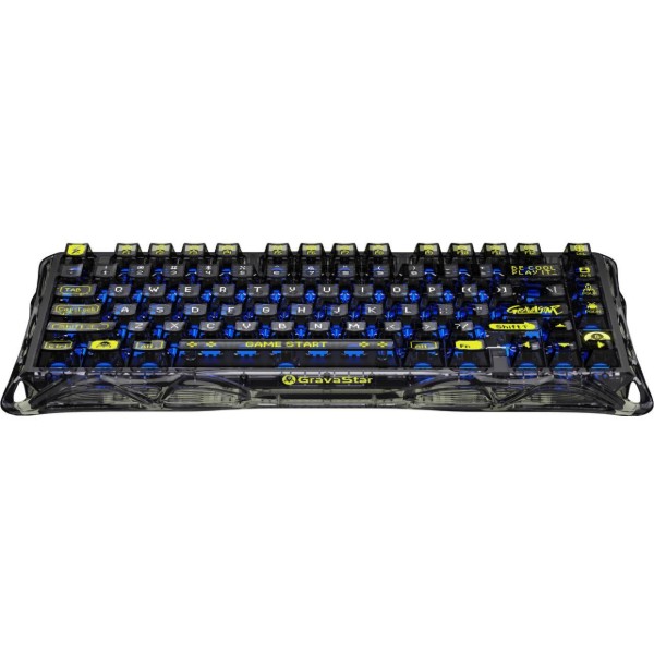 Фото - Клавіатура бездротова ігрова GravaStar Mercury K1 Lite 80keys BSUN Grey BT/WL/USB 
Black (GSK1LITE_XTAL_BLK)