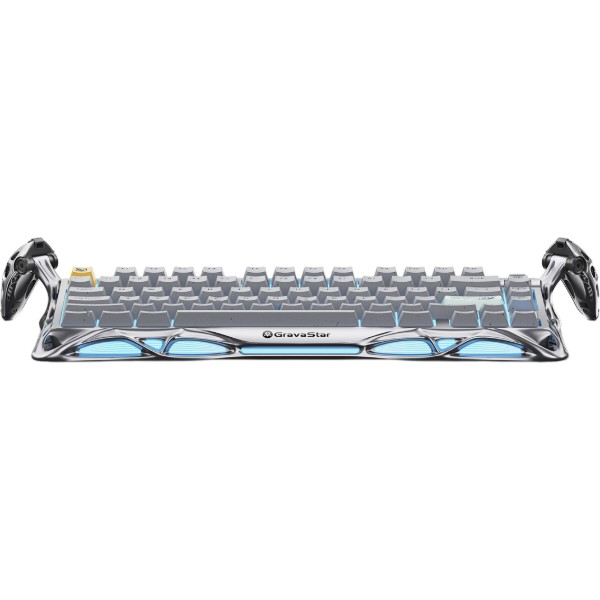 Фото - Клавиатура беспроводная игровая GravaStar Mercury K1 Pro 80keys Kailh Speedy Mint BT/WL/USB Gray (GSK1PRO_GRY)