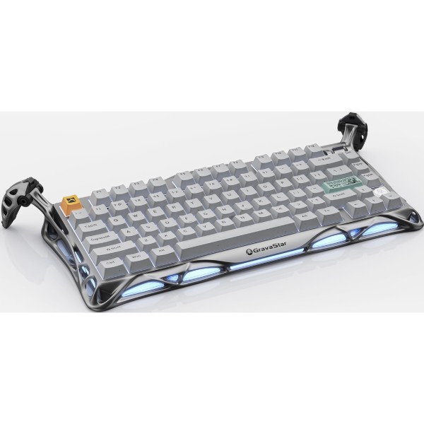 Фото - Клавиатура беспроводная игровая GravaStar Mercury K1 Pro 80keys Kailh Speedy Mint BT/WL/USB Gray (GSK1PRO_GRY)