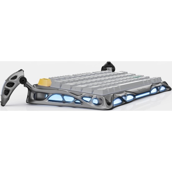 Фото - Клавиатура беспроводная игровая GravaStar Mercury K1 Pro 80keys Kailh Speedy Mint BT/WL/USB Gray (GSK1PRO_GRY)