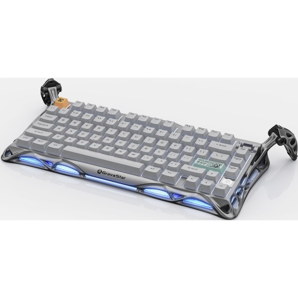 Фото - Клавиатура беспроводная игровая GravaStar Mercury K1 Pro 80keys Kailh Speedy Mint BT/WL/USB Gray (GSK1PRO_GRY)