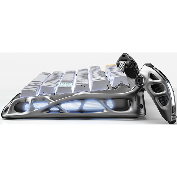 Фото - Клавиатура беспроводная игровая GravaStar Mercury K1 Pro 80keys Kailh Speedy Mint BT/WL/USB Gray (GSK1PRO_GRY)