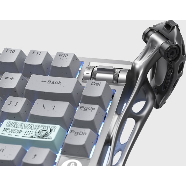 Фото - Клавиатура беспроводная игровая GravaStar Mercury K1 Pro 80keys Kailh Speedy Mint BT/WL/USB Gray (GSK1PRO_GRY)