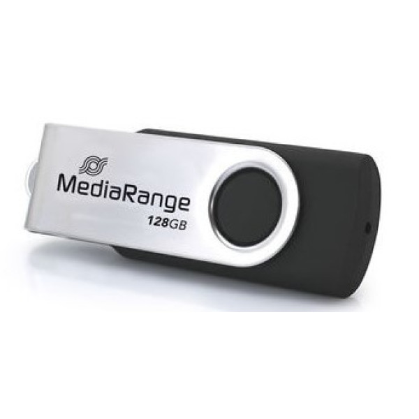 Фото - Флеш USB MediaRange USB Type-C 3.2 Gen 1 Flash Drive 128GB, Swivel Housing, Silver/Black (MR1954)