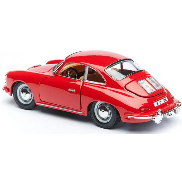 Фото - Колекційна машинка 1:24 Bburago Porsche 356B (1961) (асорті слонова кістка, червоний, 1:24) (18-22079)