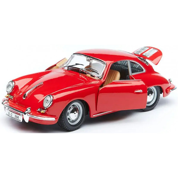 Фото - Колекційна машинка 1:24 Bburago Porsche 356B (1961) (асорті слонова кістка, червоний, 1:24) (18-22079)