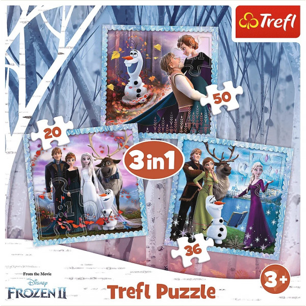 Фото - Пазлы (3-4 года) Trefl "Магические истории" / Дисней Ледяное сердце 2 (3в1) (34853)