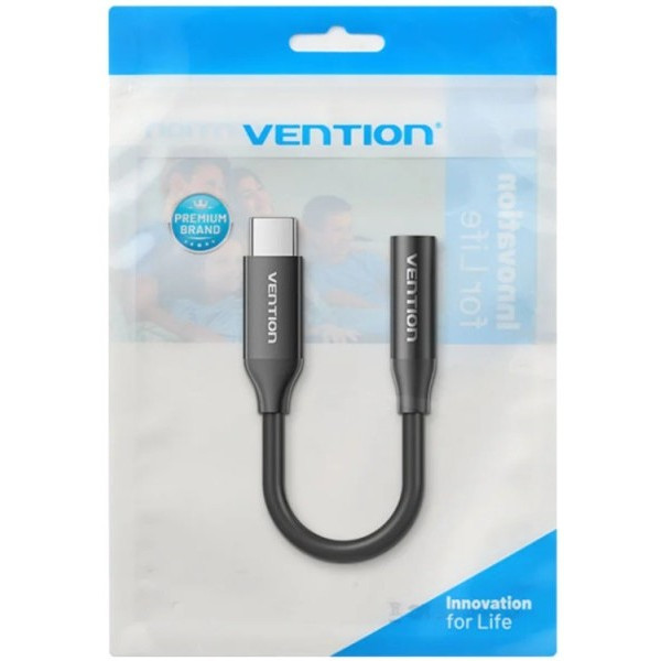 Фото - Переходник аудио Vention USB-C Jack 3.5 мм Aluminum Alloy Black (BIIBA)