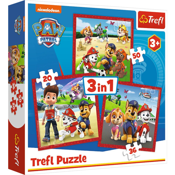 Фото - Пазлы (3-4 года) Trefl 3в1 Paw Patrol Счастливые собаки (48675)