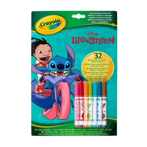Фото - Раскраски Crayola Lilo & Stitch 32 стoр. 1 и 7 фломастеров (04-0865G)