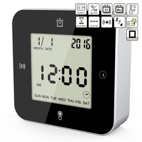 Фото - Настольные часы Technoline WT344 Black/Silver