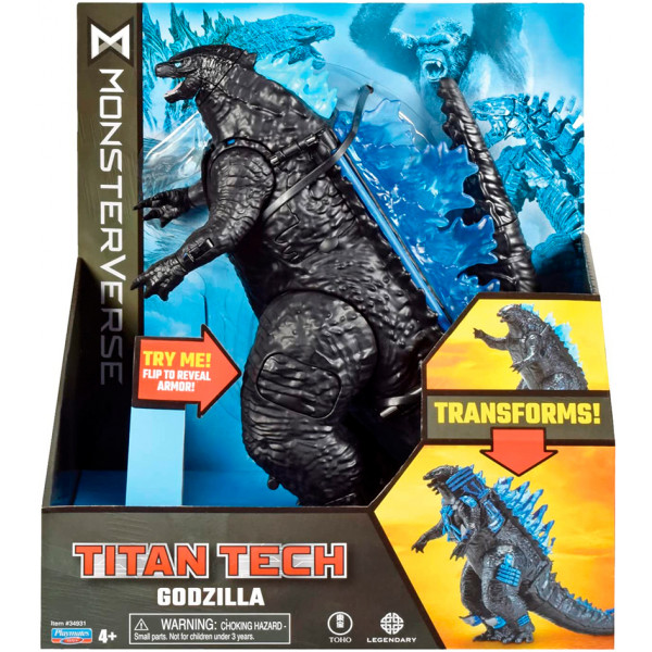 Фото - Фігурка міфічної істоти Godzilla vs. Kong «TITAN TECH» – ҐОДЗІЛЛА (20 cm) (34931)