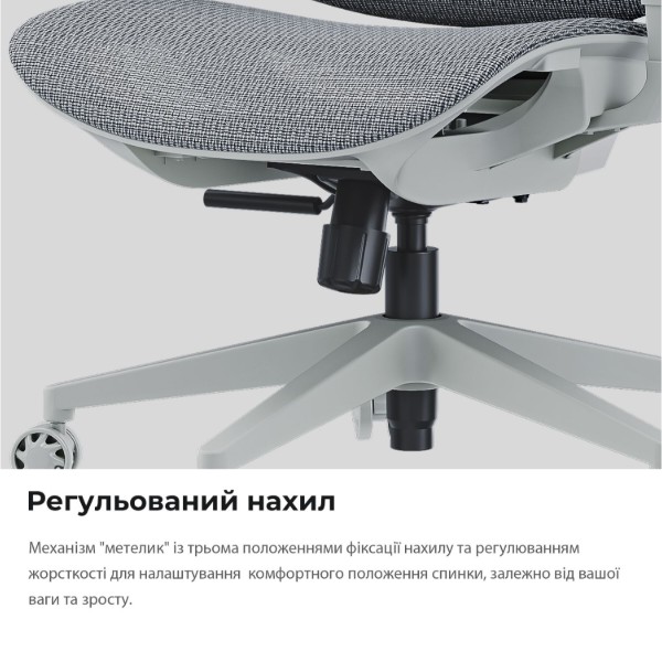 Фото - Крісло для геймерів Anda Seat X-Air Mega Size XL Mesh Gray (AD-WY-01-GGF)