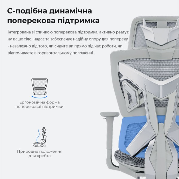 Фото - Крісло для геймерів Anda Seat X-Air Mega Size XL Mesh Gray (AD-WY-01-GGF)