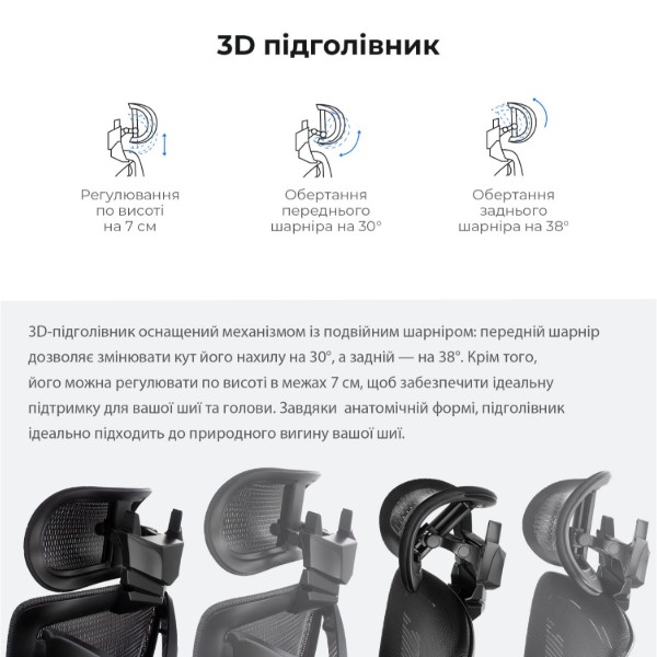 Фото - Крісло для геймерів Anda Seat X-Air Mega Size XL Mesh Gray (AD-WY-01-GGF)