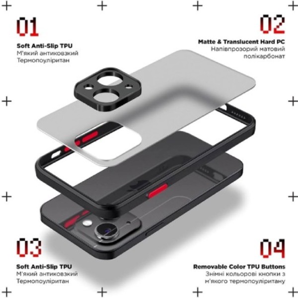 Фото - Чехол для смартфона Armorstandart Frosted Matte for Samsung A24 4G (A245) Black (ARM68562)