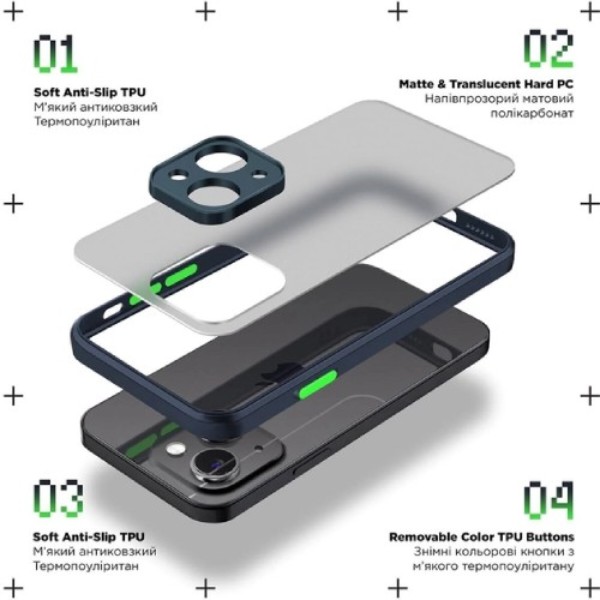 Фото - Чохол для смартфону
 Armorstandart Frosted Matte for Samsung A24 4G (A245) Navy Blue (ARM68565)