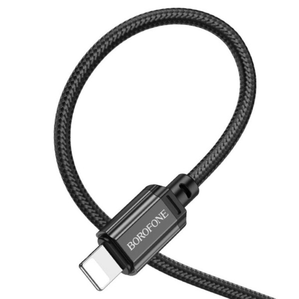 Фото - Кабель синхронізації даних BOROFONE BX87 USB to iP 2.4A,1m Black (6974443389005)