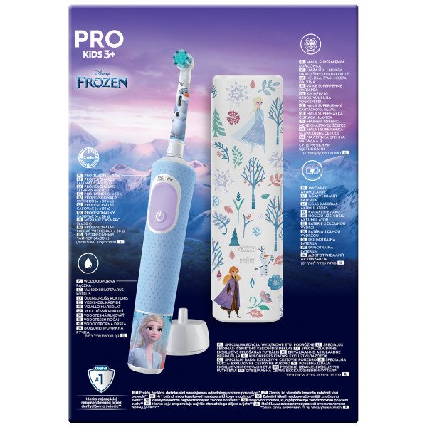 Фото - Зубна щітка електрична Oral-B Braun Pro Kids D103.413.2KX Frozen «Крижане серце» + Футляр
