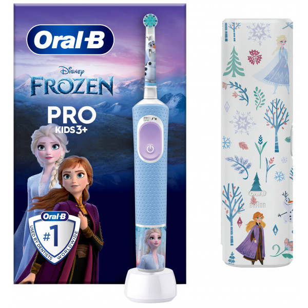 Фото - Зубна щітка електрична Oral-B Braun Pro Kids D103.413.2KX Frozen «Крижане серце» + Футляр