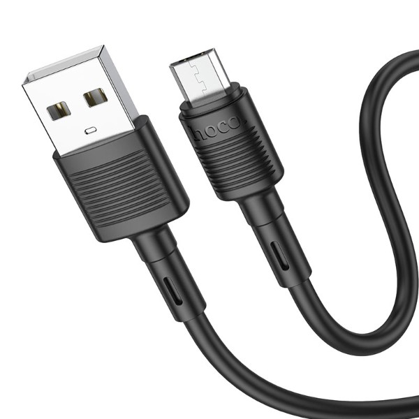 Фото - Кабель HOCO X83 USB to Micro 2.4A, 1m Black (6931474770882)