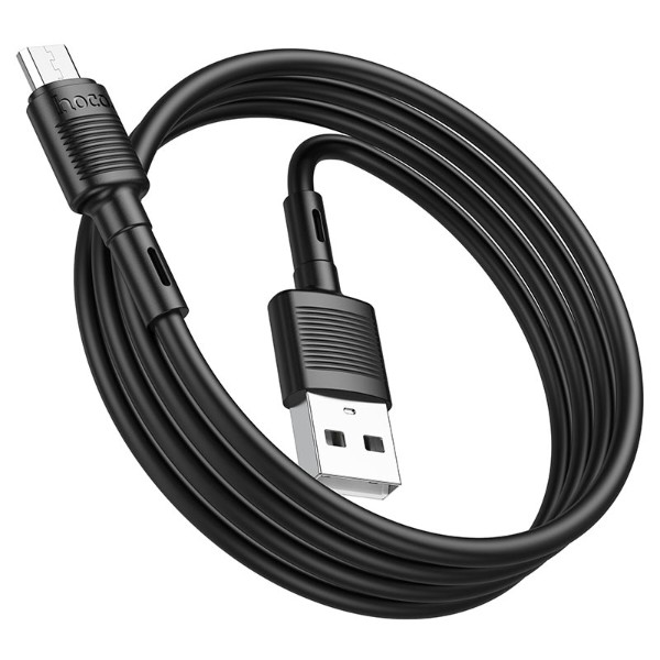 Фото - Кабель HOCO X83 USB to Micro 2.4A, 1m Black (6931474770882)