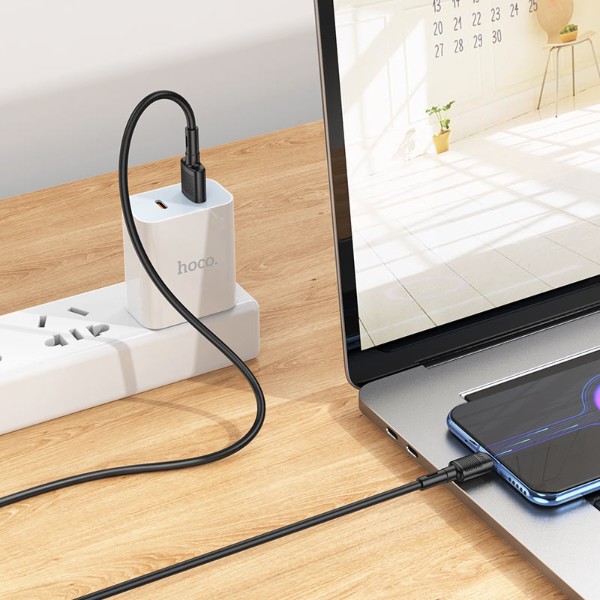 Фото - Кабель HOCO X83 USB to Micro 2.4A, 1m Black (6931474770882)