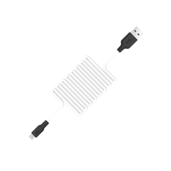 Фото - Кабель HOCO X21 USB to Micro 2A, 1m Black+White (6957531071389)