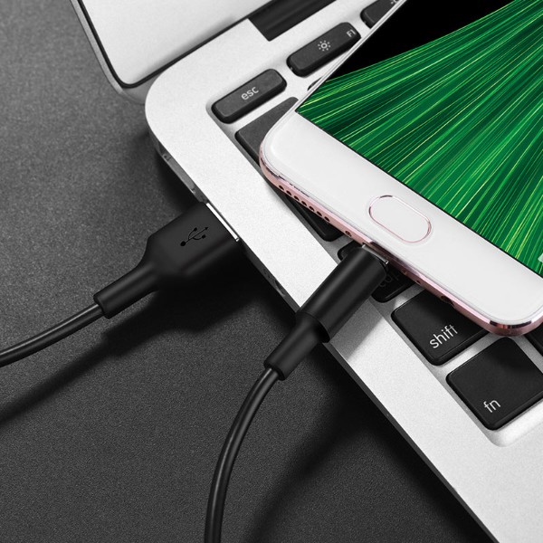 Фото - Кабель HOCO X25 USB to Micro 2A, 1m Black (6957531080121)