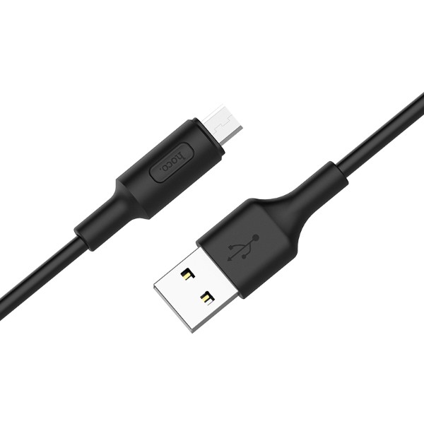 Фото - Кабель HOCO X25 USB to Micro 2A, 1m Black (6957531080121)
