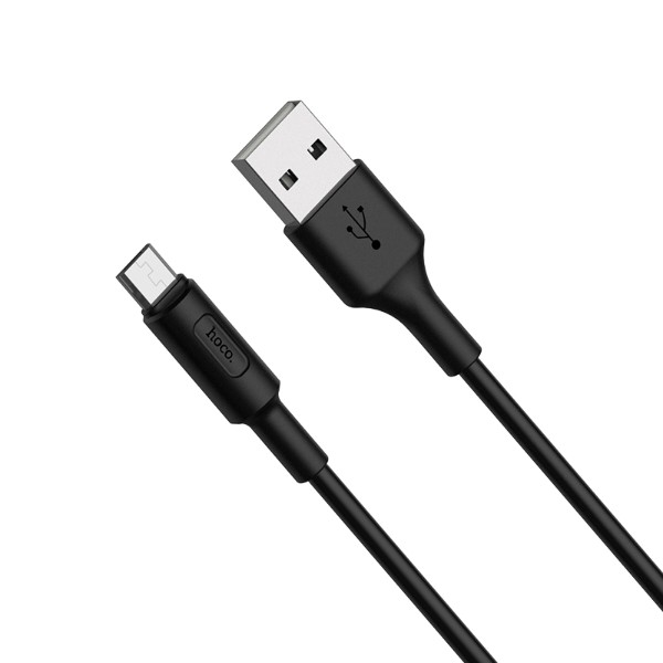 Фото - Кабель HOCO X25 USB to Micro 2A, 1m Black (6957531080121)