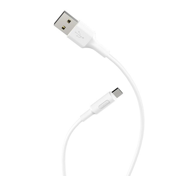 Фото - Кабель HOCO X25 USB to Micro 2A, 1m White (6957531080138)