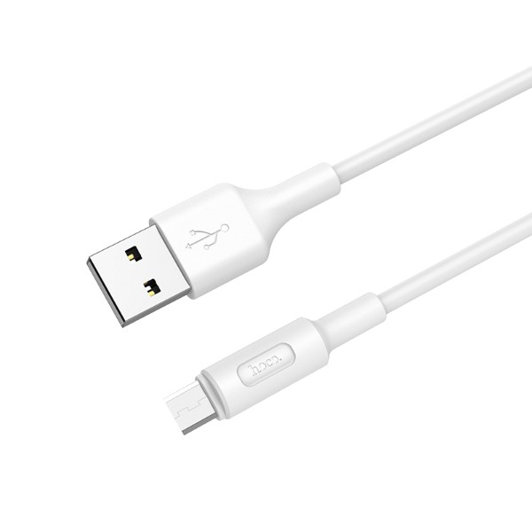 Фото - Кабель HOCO X25 USB to Micro 2A, 1m White (6957531080138)