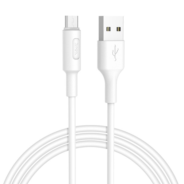 Фото - Кабель HOCO X25 USB to Micro 2A, 1m White (6957531080138)