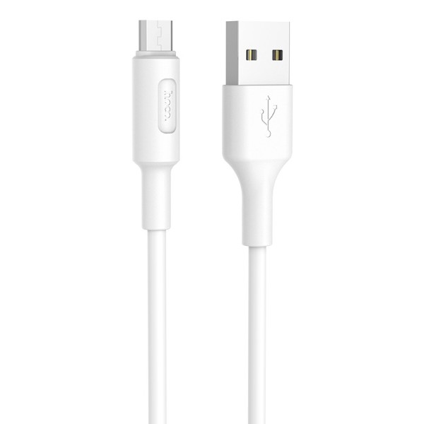 Фото - Кабель HOCO X25 USB to Micro 2A, 1m White (6957531080138)