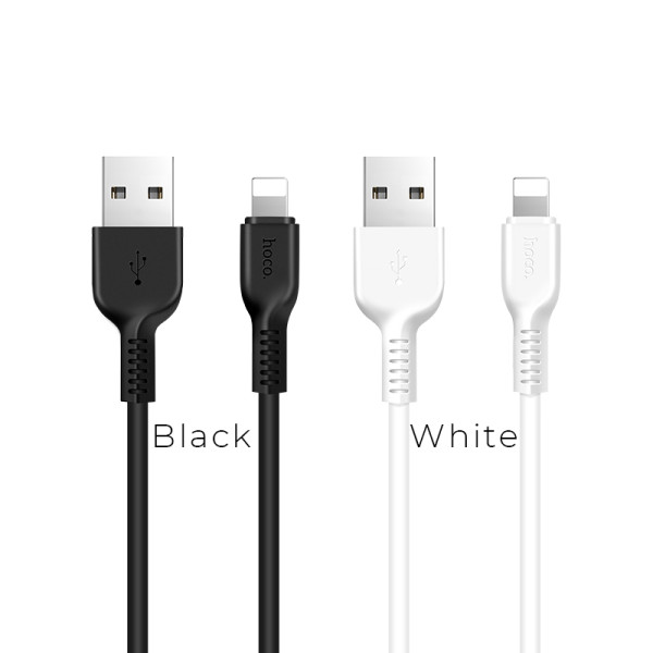 Фото - Кабель синхронізації даних HOCO X13 USB to iP 2.4A, 1m Black (6957531061144)