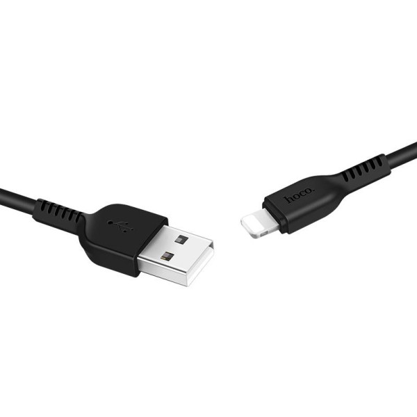 Фото - Кабель синхронізації даних HOCO X13 USB to iP 2.4A, 1m Black (6957531061144)