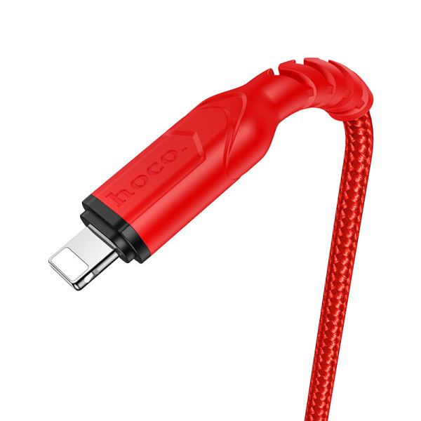 Фото - Кабель синхронізації даних HOCO X59 USB to iP 2.4A, 1m Red (6931474744876)